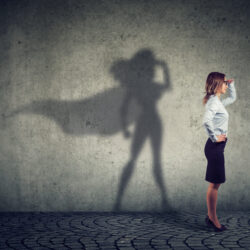 A normal woman whose shadow looks like a Mother’s Day superhero, a woman trying to become a mother | Arizona Reproductive Medicine Specialists | AZ